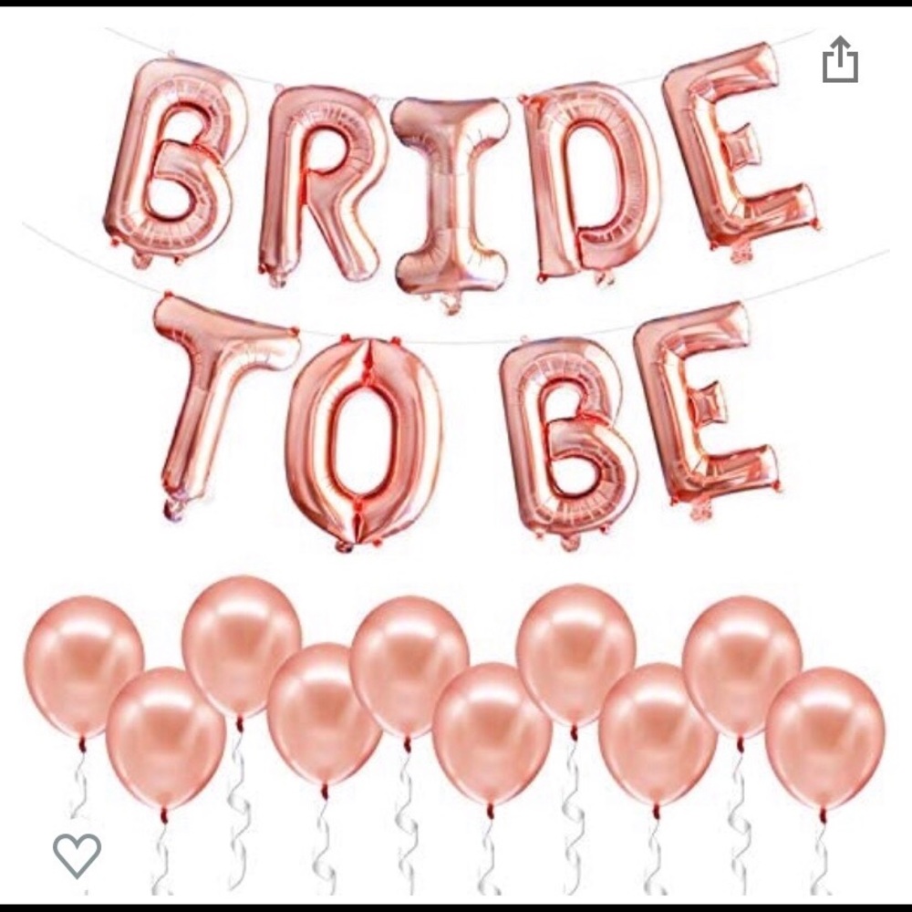 Bride to be balloon banner